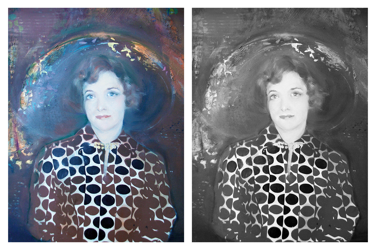 Homage a' Klimt :Nő absztrakt ingben / Women in Abstract Shirt 